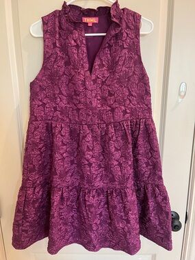 THML Textured Plum Sleeveless Dress